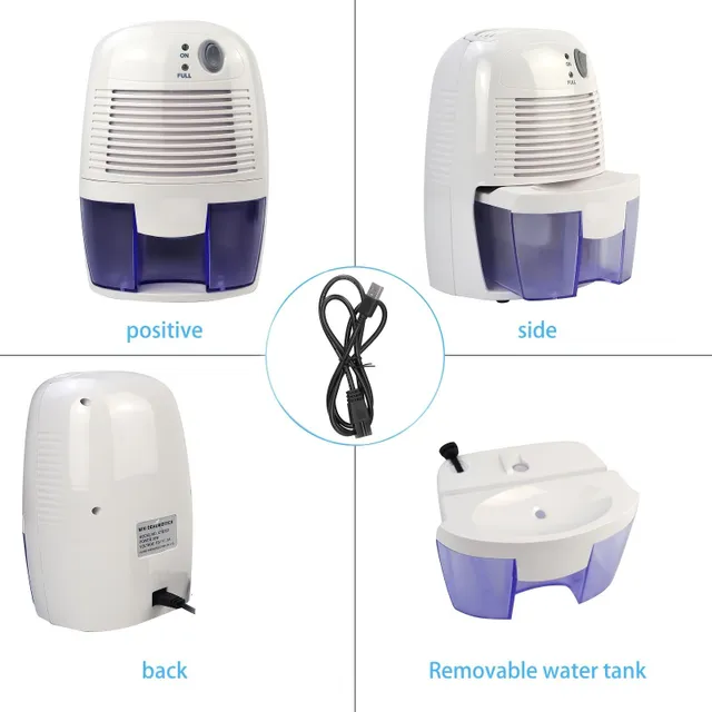 Mini air dehumidifier Silent Home 500 ml - for home, bedroom, kitchen, basement, bathroom and laundry room