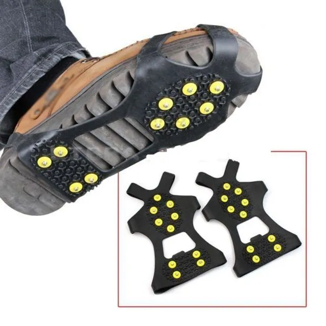 Anti-slip shoe covers against ice