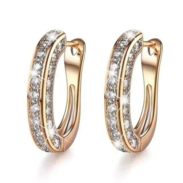 Delysia King Luxury trzystronne kolczyki z kryształami dla dziewczyn 