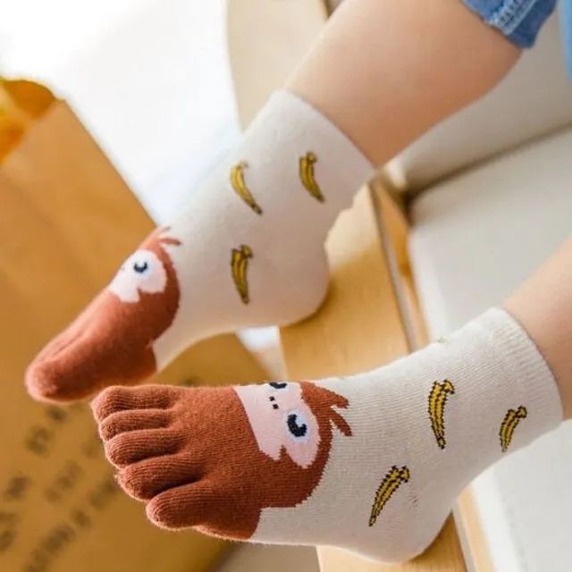 Baby socks with cute toe