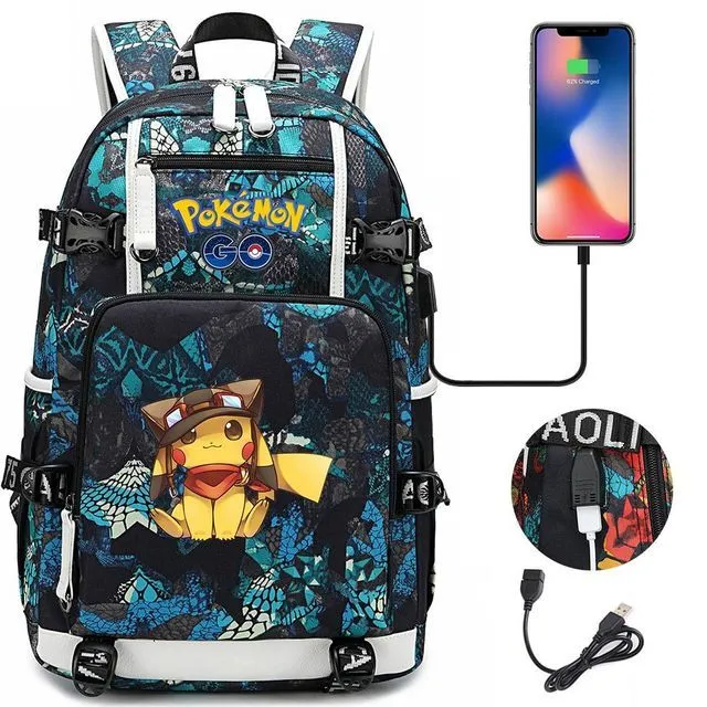 Pokémon backpack with charging function - Pikachu