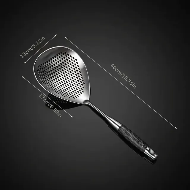 Resistant stainless steel large kitchen sieve - ideal for frying and hot pot