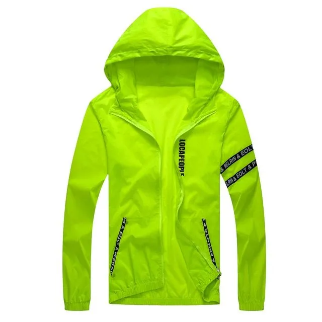 Nowoczesny męski windbreaker z kapturem