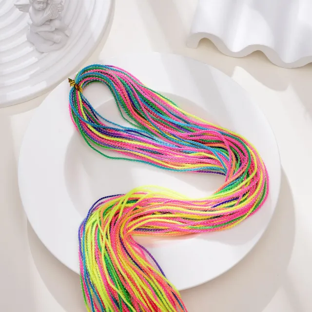 32-vláknové 90cm barevné provázky do vlasů pro ženy a dívky - DIY nástroj pro tvorbu dredů a copánků