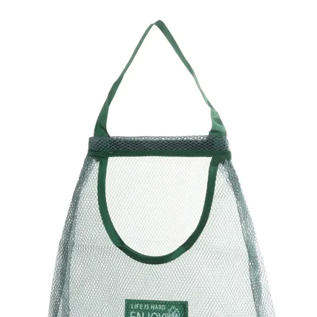 Folding hanger bag, breathable and repeatedly usable kitchen bag