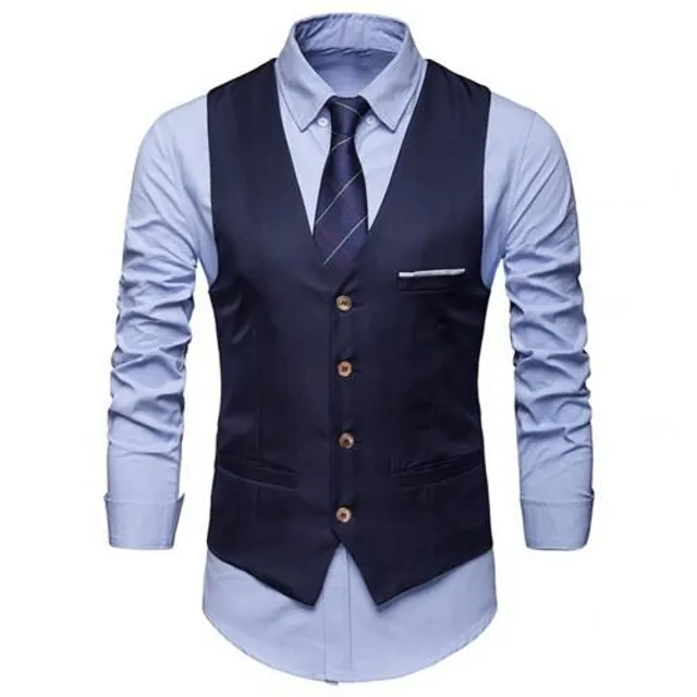 Men's formal monochrome waistcoat