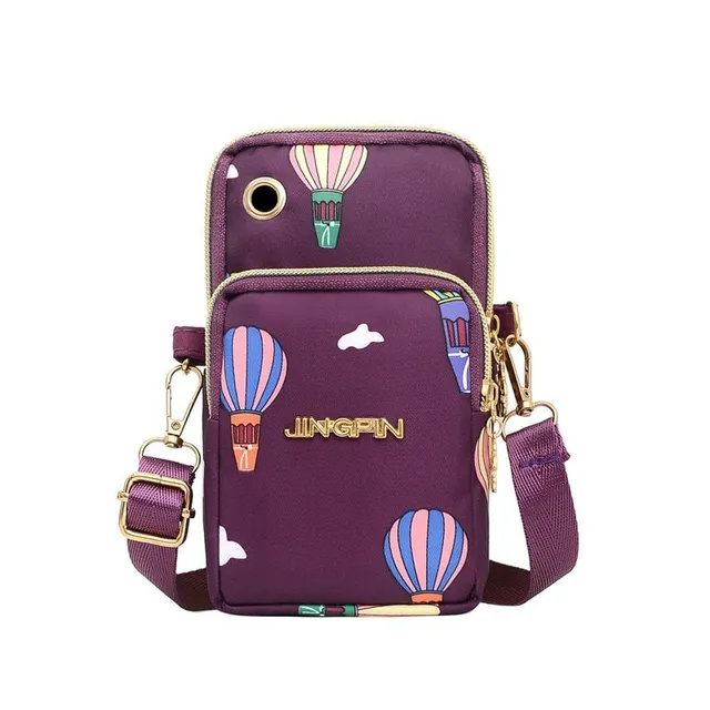 Módní dámská mini taška přes rameno purple1