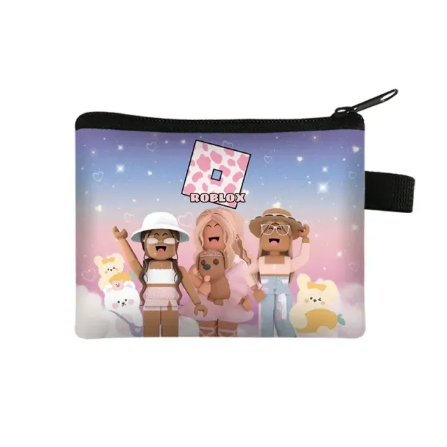 Unisex children's zipper wallet with themes of popular Roblox characters