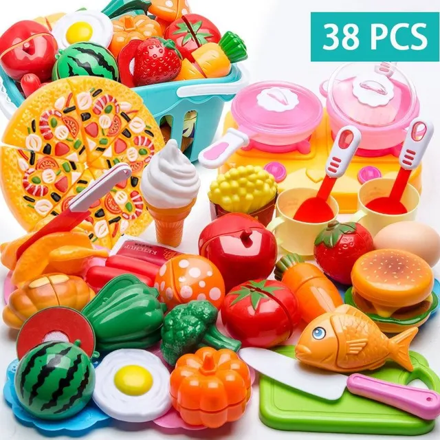 Plastic Food Set for Kids Play Food Toy