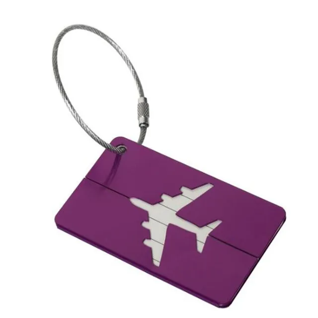 Jmenovky na kufr Letadlo – 7 barev fialova