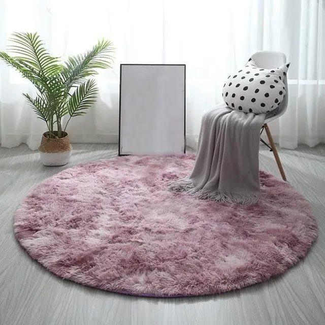 Fluffy Round Carpet Rzadko