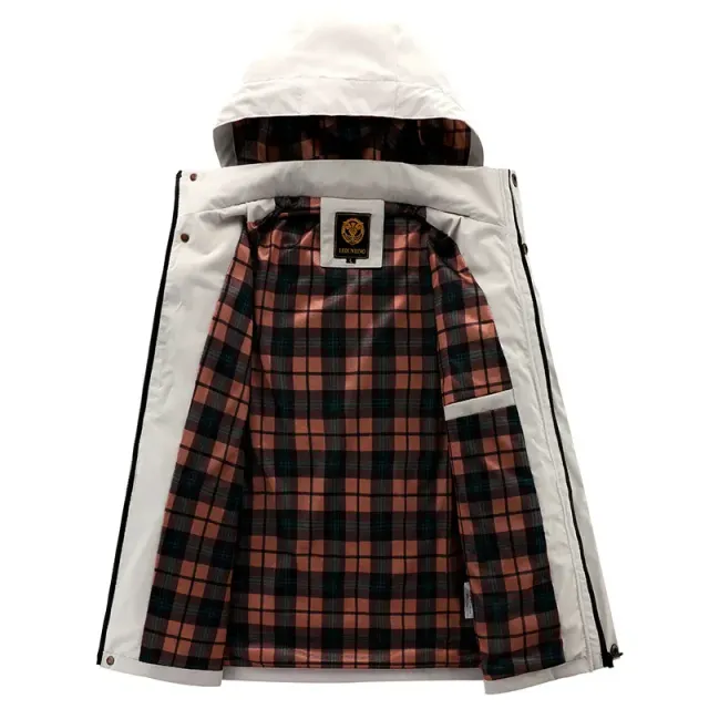 Men's park with hood for winter activities - waterproof and windproof with narrow cut