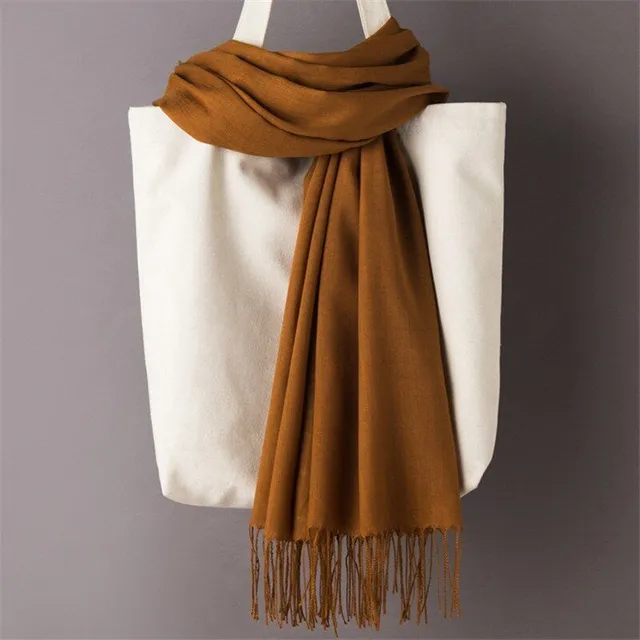 Women's monochrome cashmere scarf