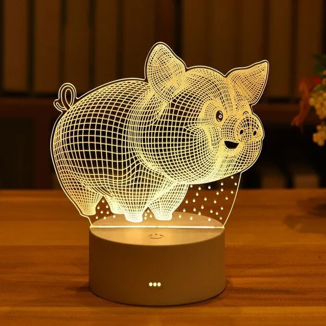 3D led night light