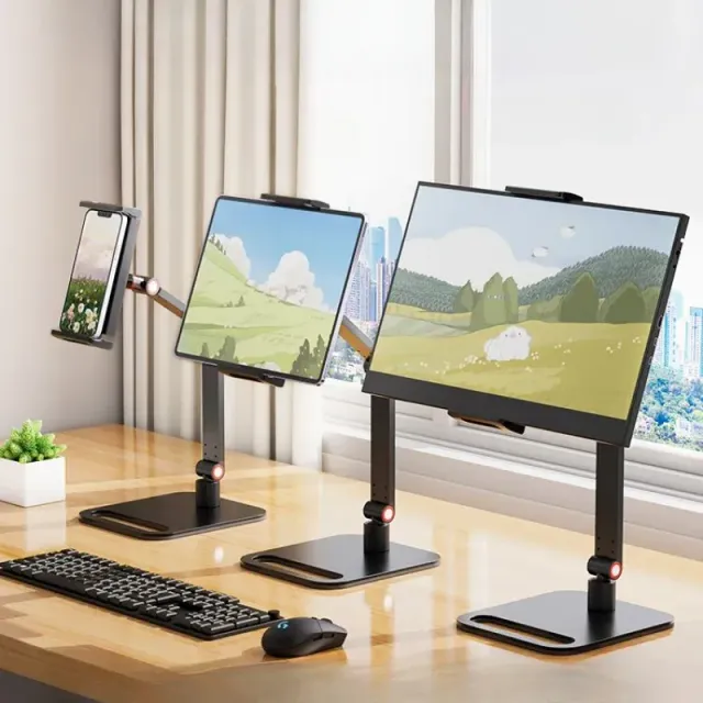 Portable table holder for monitor - universal stand for office desk