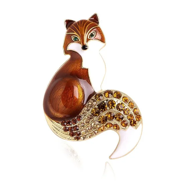 Stylish beautiful brooch - fox