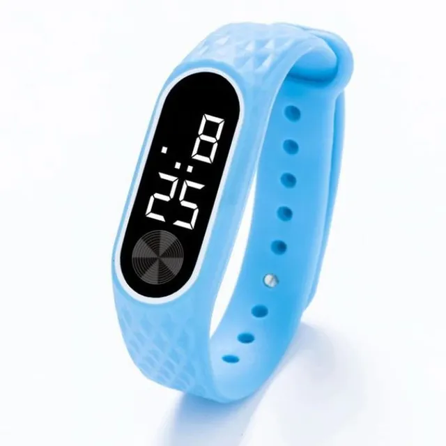 Orologio in silicone a LED per bambini light blue