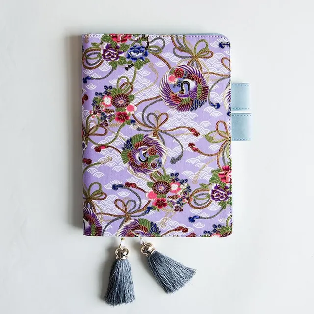 Denník s japonským textilným obalom