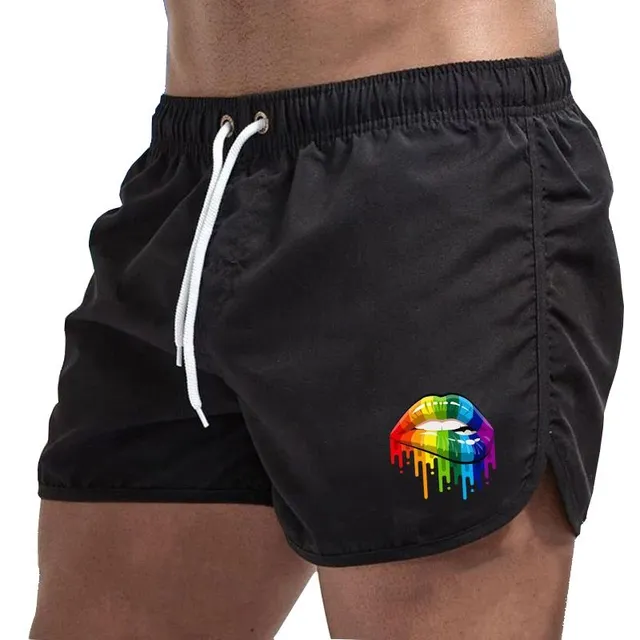 Men's coloured swim shorts - Rainbow