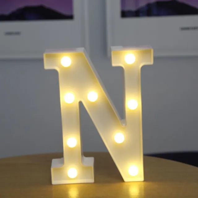 LED stílusos lámpa betűk és számok formájában