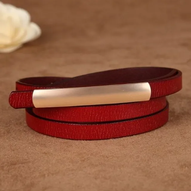 Elegant narrow belt with buckle - 7 colors