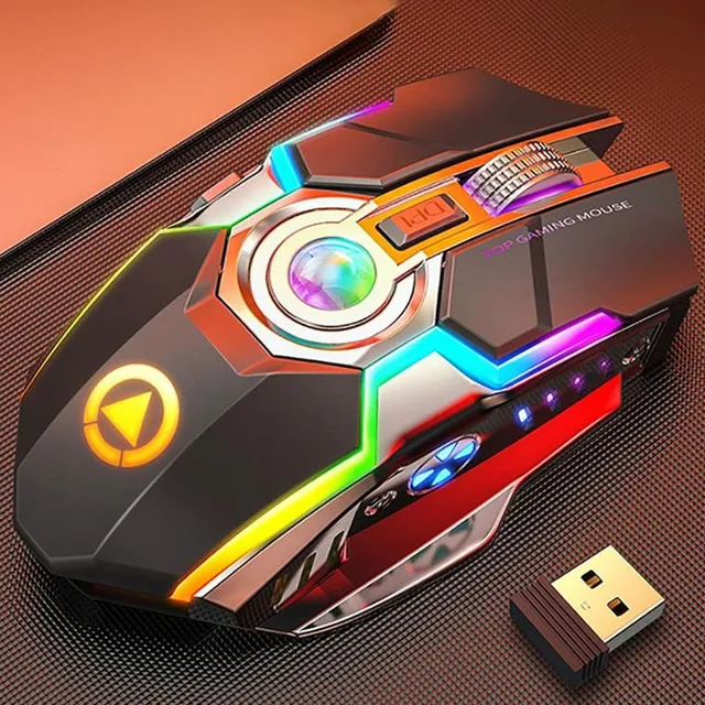 JU24 Wireless Rechargeable Gaming Mouse - Multiple Colors