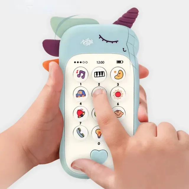 Imitace telefonu pro děti na spaní - Hračka Baby Phone s hudbou a zvukem