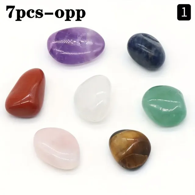 7pcs Set of natural crystals - Stones 7 chaker, yoga balance, decoration of minerals and crystal