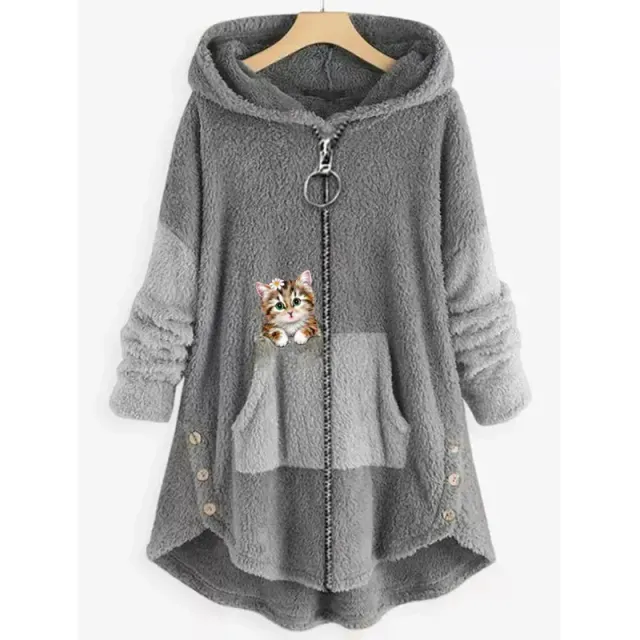 Baby unisex bathrobe with hood of flannel with cartoon motive for boys and girls