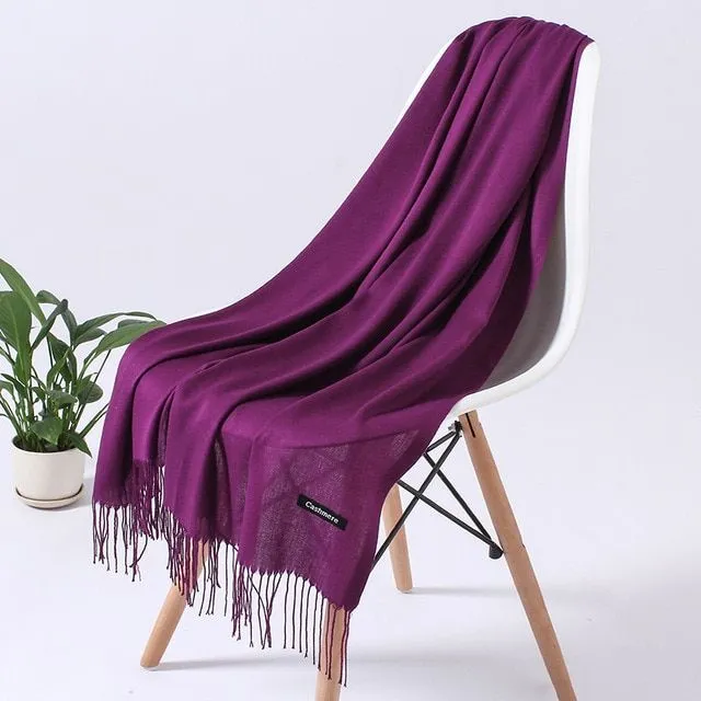 Luxurious long scarves KIXI 110g-purple