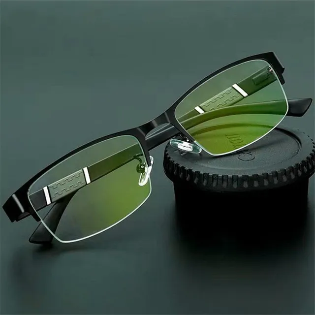 Fashionable semi-framed dioptric glasses for men