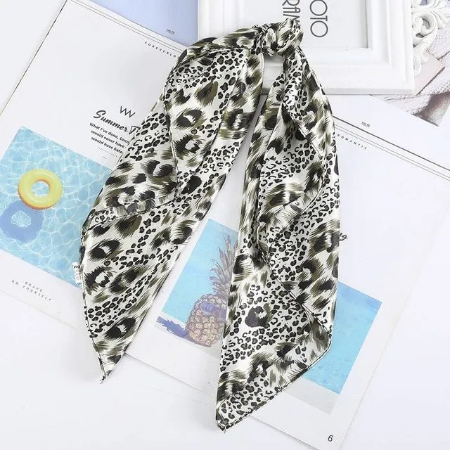 Modern elegant ladies scarf for tying around the neck or in the hair