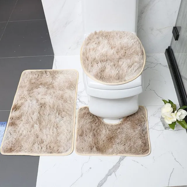 Hairy toilet mat set 3 pcs