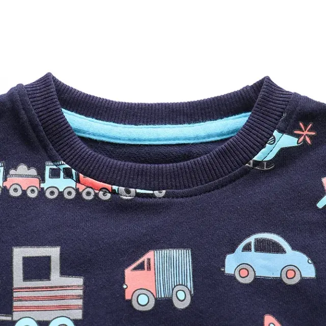 Sweat en coton pour enfant, doux, à manches longues avec un imprimé mignon