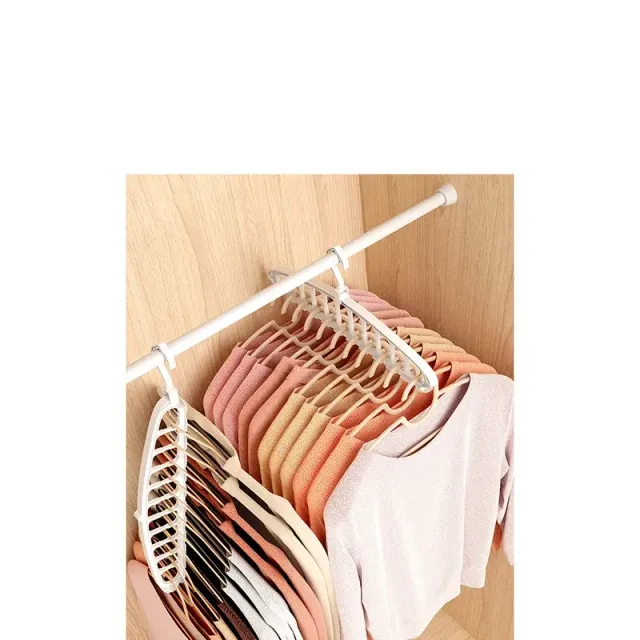 Plastic magic rack for clothes, dryer for families, folding rack with perforation, 360° swivel hook