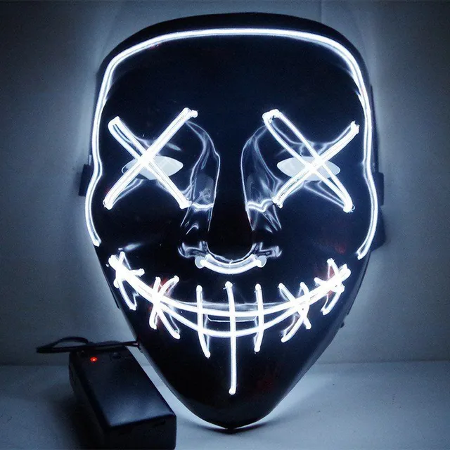 Svetelná maska LED - 8 farieb barva-bila-2