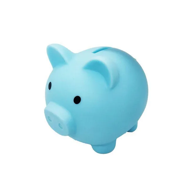 One-colour portable mini cash box in the shape of a piggy bank