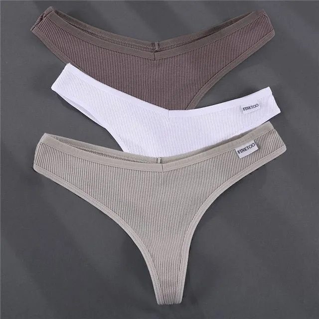 Quality cotton thong set 3 pieces