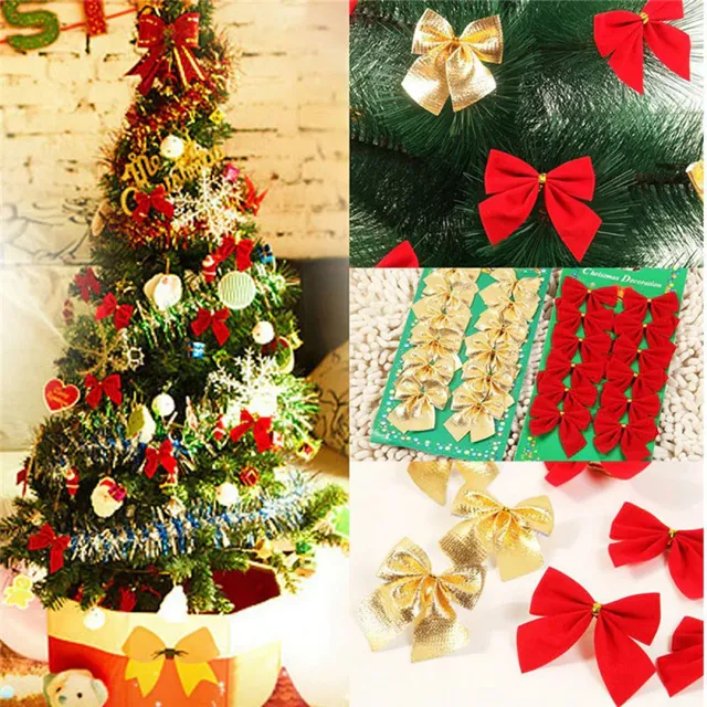 Decorative Christmas bows - 12 pcs