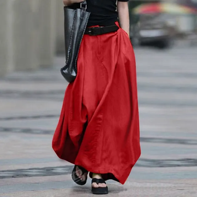 Tenká a všestranná dlhá sukňa A-line s vysokým pásom