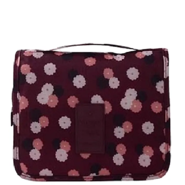 Hinged cosmetic bag