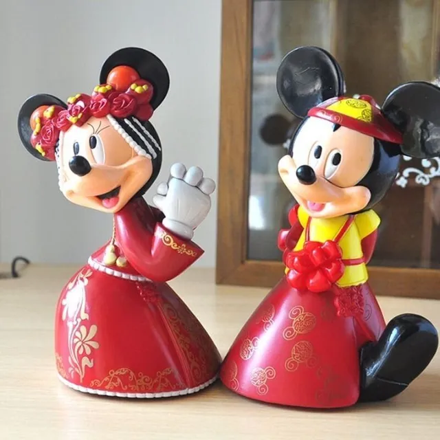 Zestaw figurek ślubnych we wzornictwie Mickey i Minnie