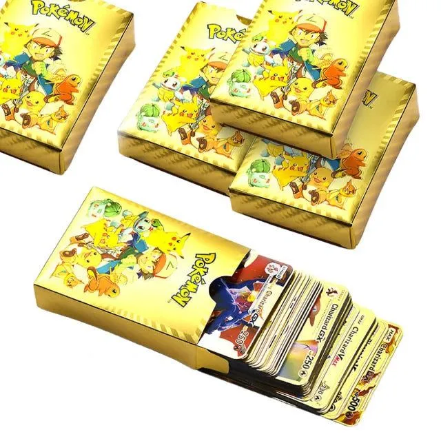 Metal Pokemon Cards zlata