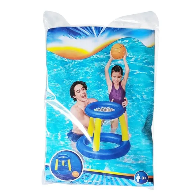 Water basketball / floating hoop for throwing