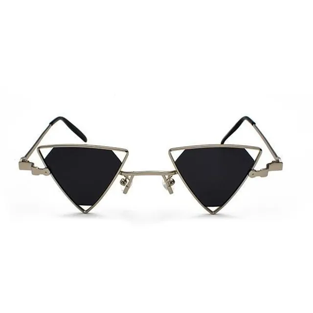 Sunglasses with futuristic Triangle metal frame