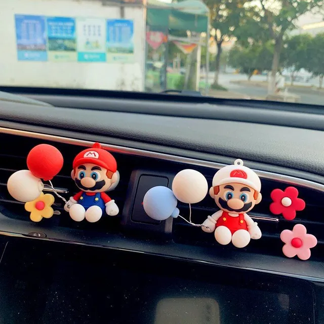 Stílusos autó légfrissítő a motívumok a népszerű Super Mario karakterek