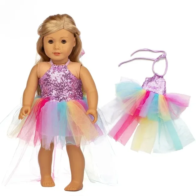 Tasteful dress for baby doll 45 cm big - Winter sets, dress