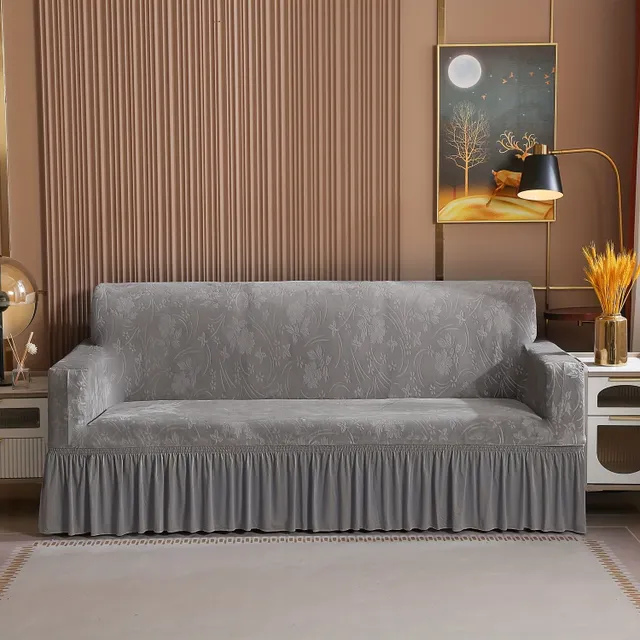1pc Powered Crystal Velvet Jacuzzi Couch With Skirt Elastic Against Scratch Sofa Against Scratch Sofa On Sofa Protector Furniture Do Bedroom, Office, Living Room, Home Decoration