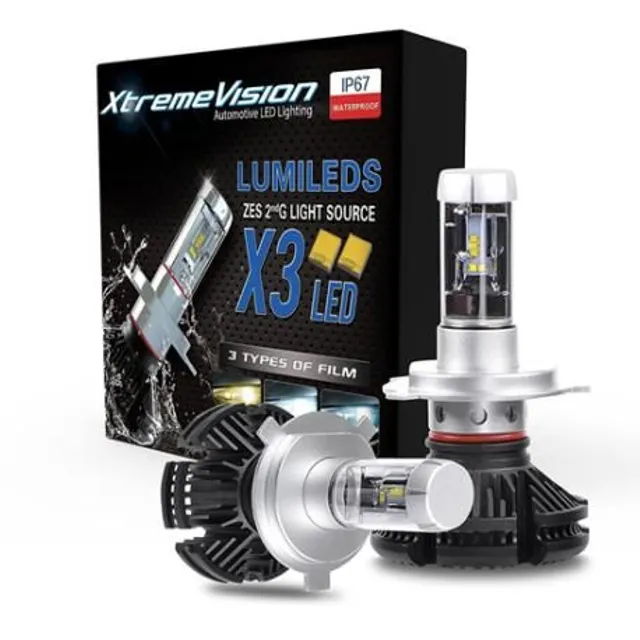 Lurecom Set dvoch výkonných LED autožiaroviek H4, 2x 50W LED H4-2x 50W