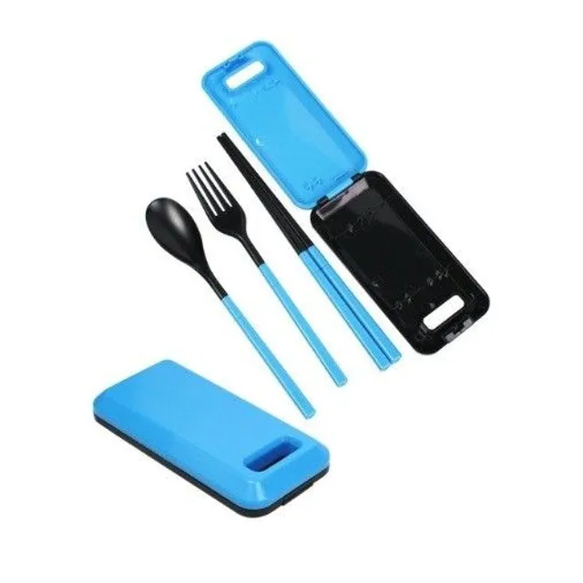 Travel cutlery with wands + case J2311